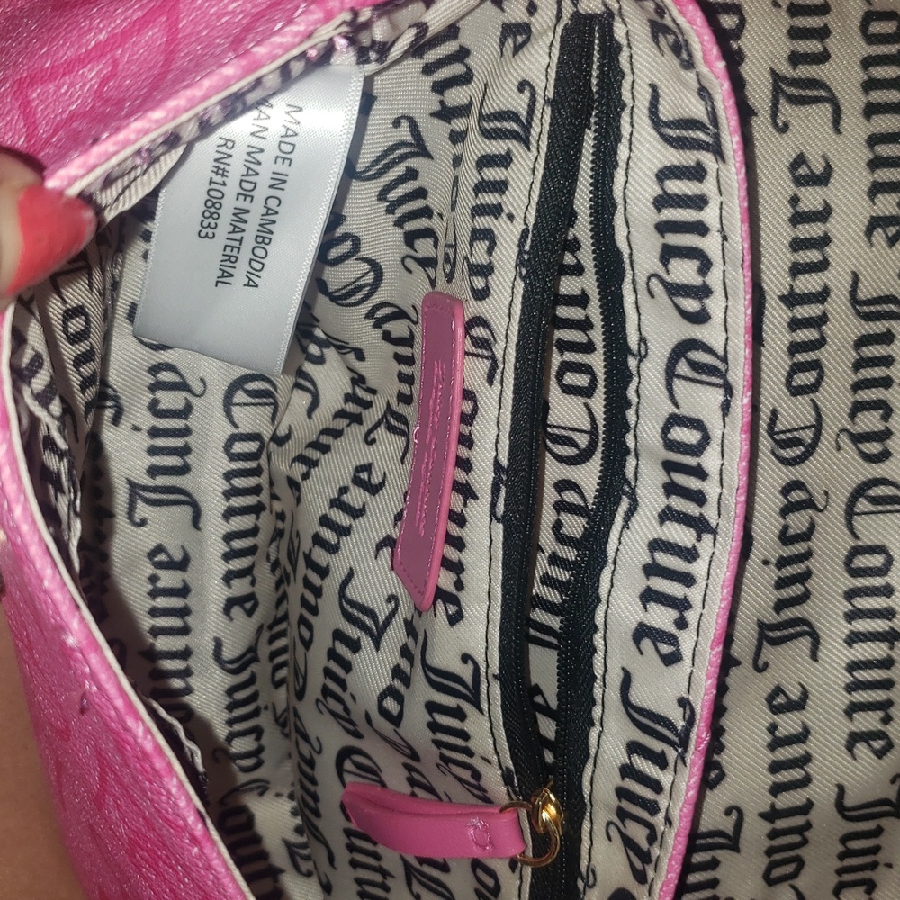 Retro Juicy Couture Pink Kentucky Derby Precious Moments Flap Shoulder Bag - Picture 3 of 9